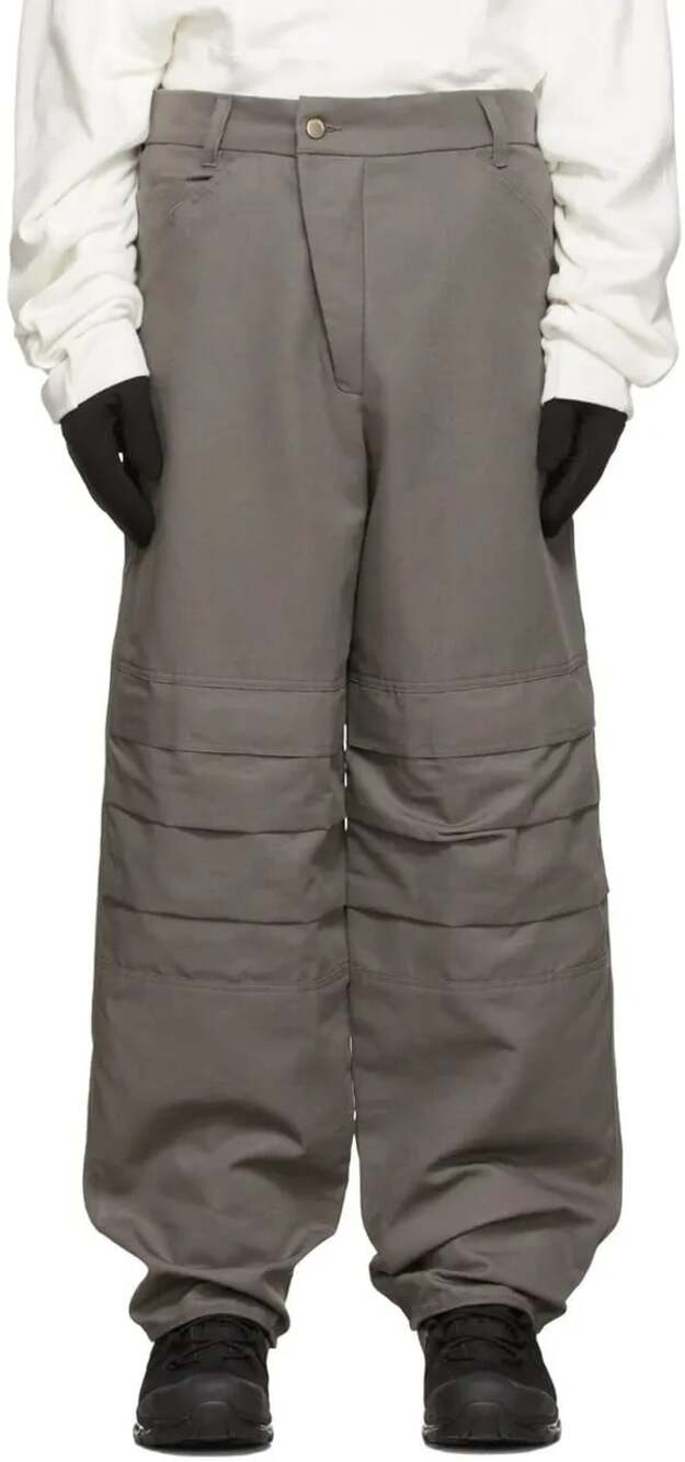 Bryan Jimenez Exclusive H Cargo Trousers US 32 EU 48 Mens Smoke Gray $830